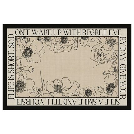 Premium Mid-Century Modern Living Room Rug - French-Inspired