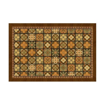 American Vintage Style Entryway Mat - Maillard Color Palette