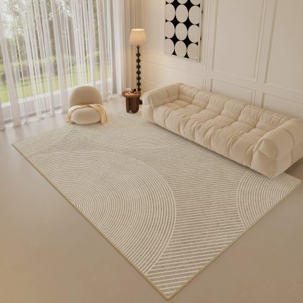 Minimalist Cream Style Living Room Rug - 2025 New Collection